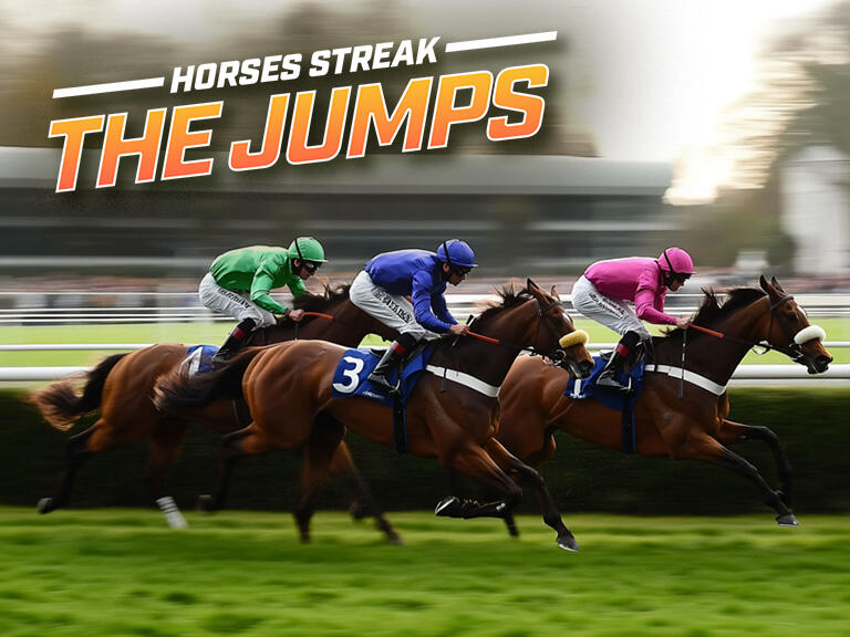 Horses Streak The Jumps